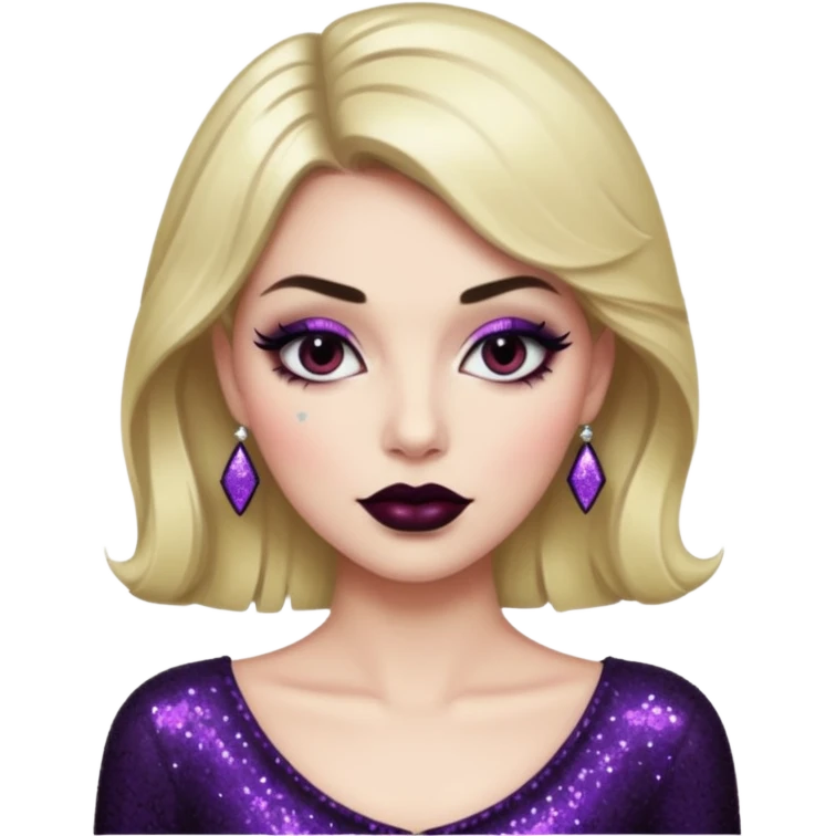 Glitter noir darling emoji
