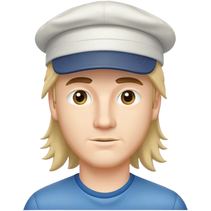 High White male with a mullet and cap emoji