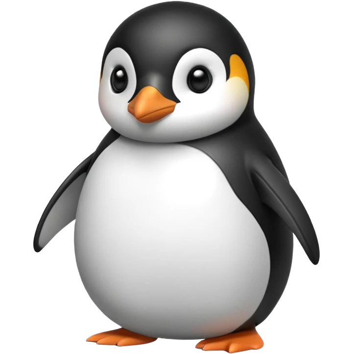 penguin giving stone emoji