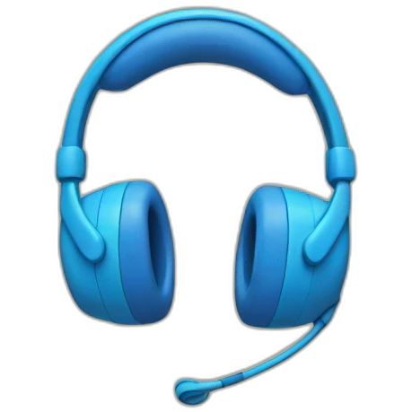 blue heardphones emoji