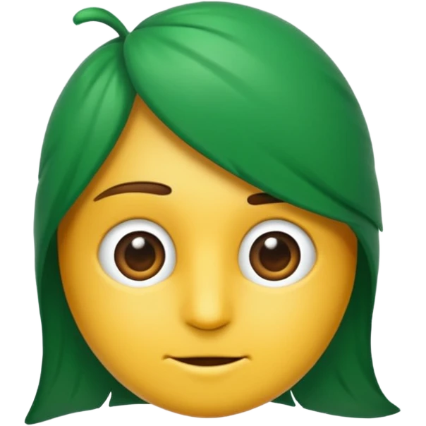 grüne feder ohne gesicht emoji