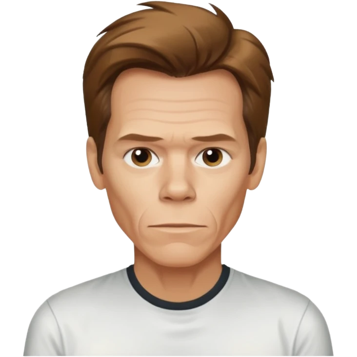 kevin-bacon cartoon wearing shirt emoji
