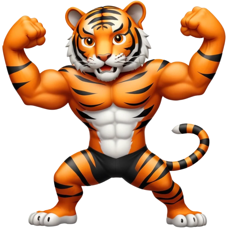 Tiger flexing emoji