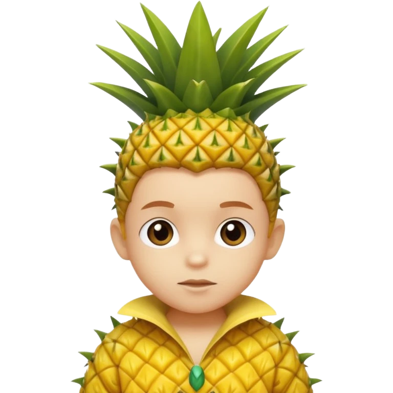 Kids in Fruit Clothes 
A child dressed as a pineapple with spiky yellow costume.



































 emoji