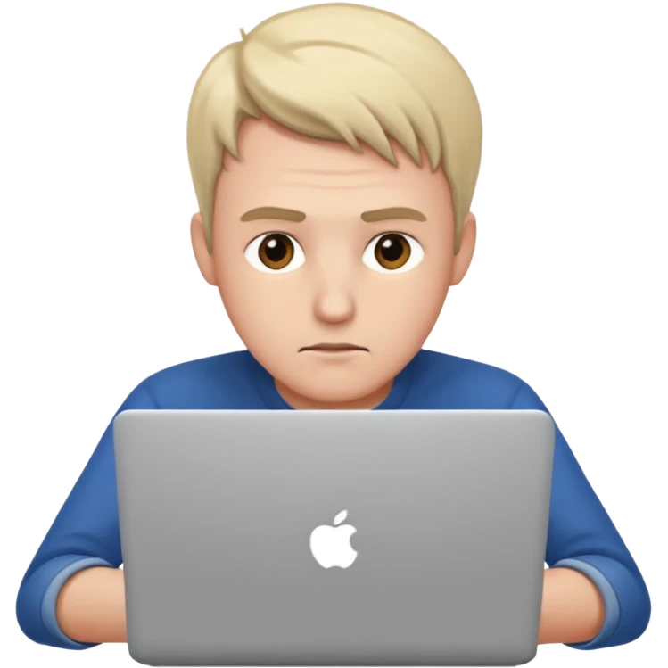 man looking at laptopm emoji