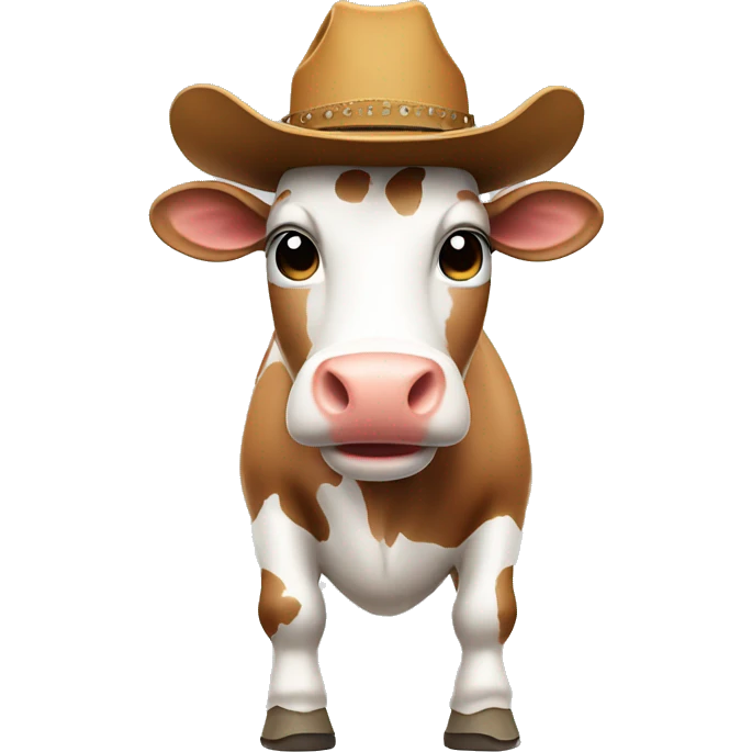 Cow with a cowboy hat emoji