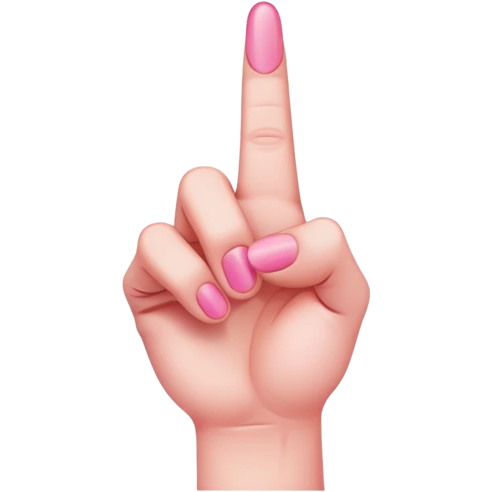 pink middle finger emoji