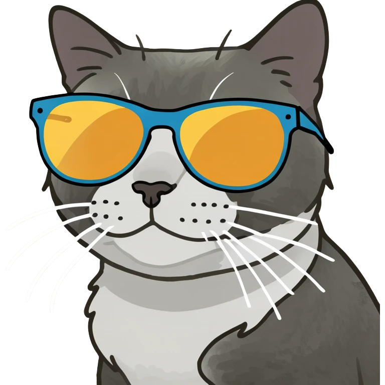 Cat with sunglasses emoji