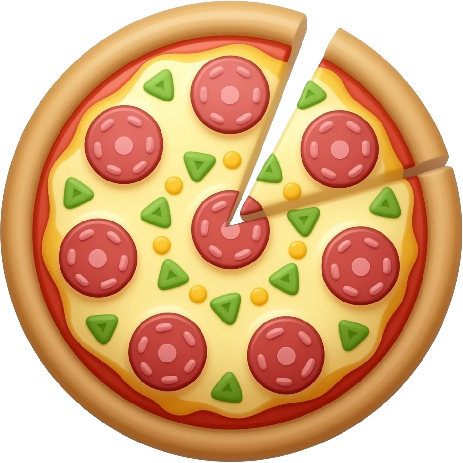 ball made of pizza emoji