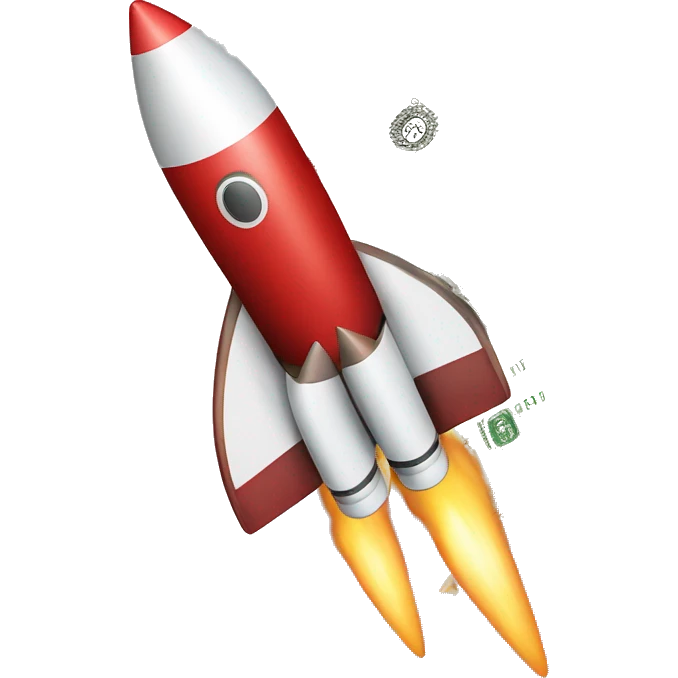 rocket ship propelled by cash money  emoji