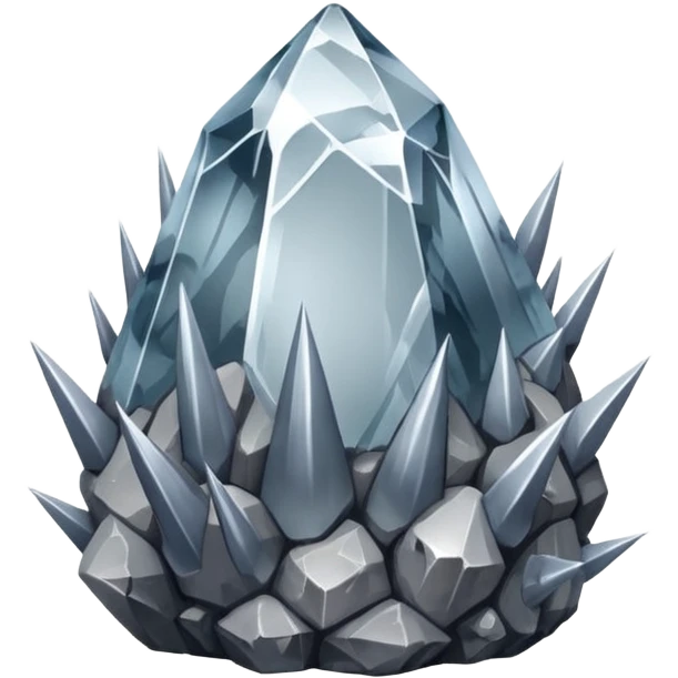 quartz rock mineral with spikes emoji