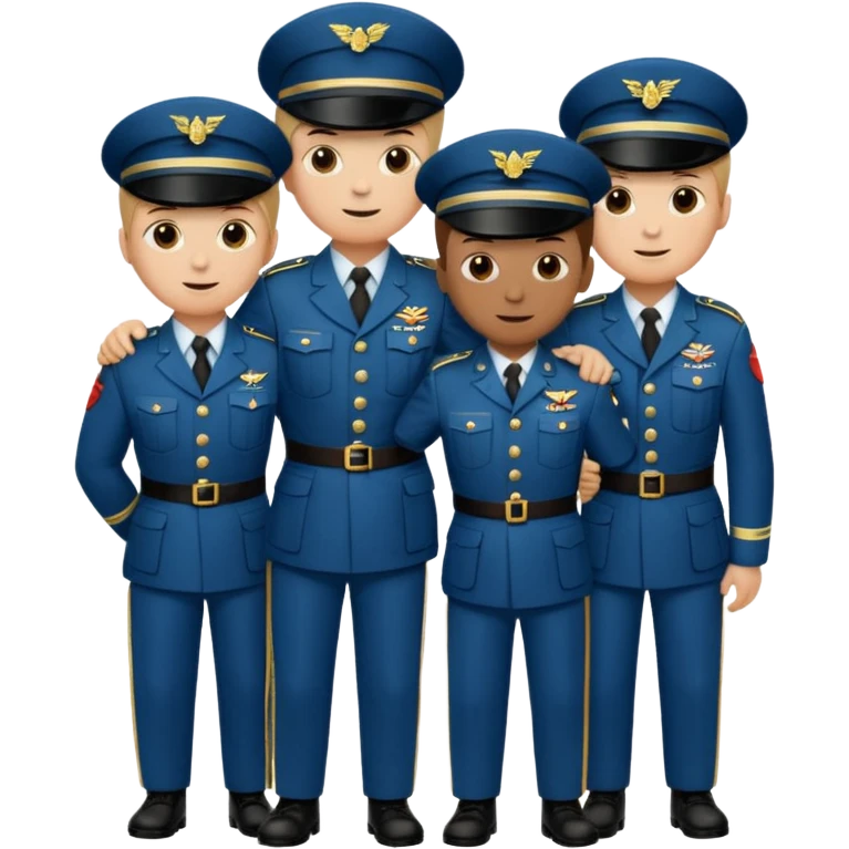 Soldados dando un abrazo de fraternidad emoji