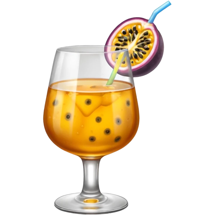 passionfruit & mango cordial in glass emoji