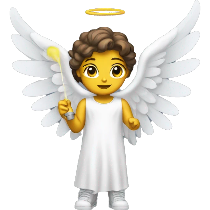 Angel with spray paint  emoji