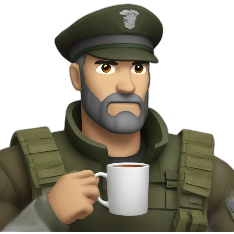 Captain price drinking tea emoji