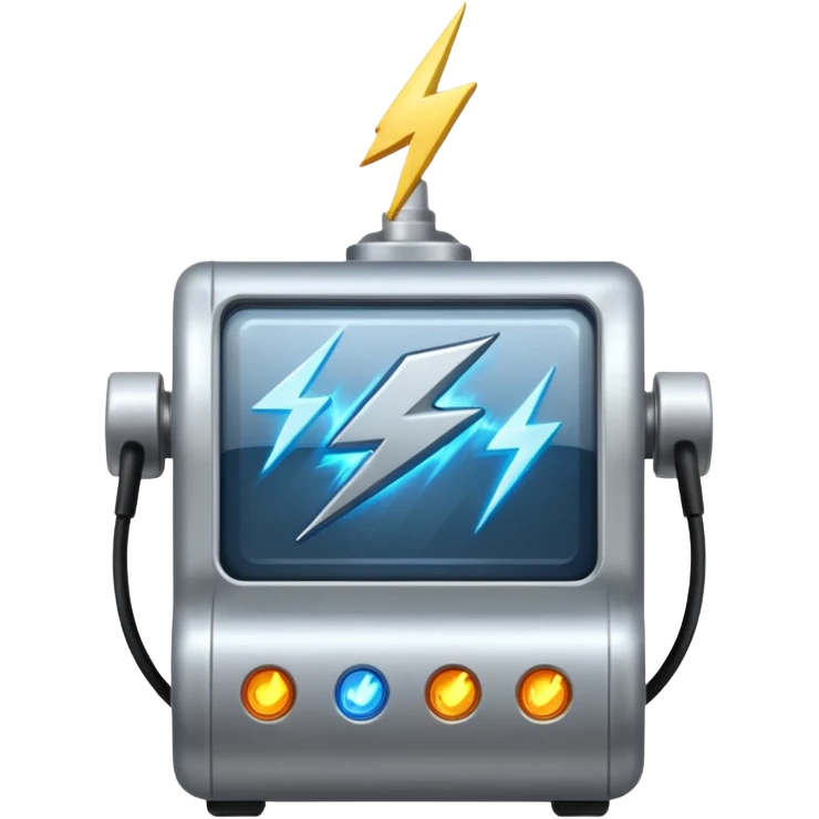 Lightning creating  machine  emoji