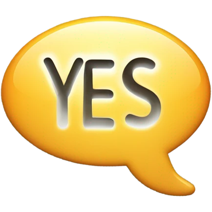 yes text bubble emoji