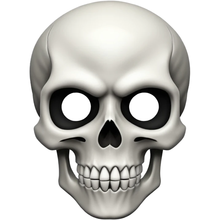 The image shows a stylized skull graphic with an angular and aggressive design. emoji