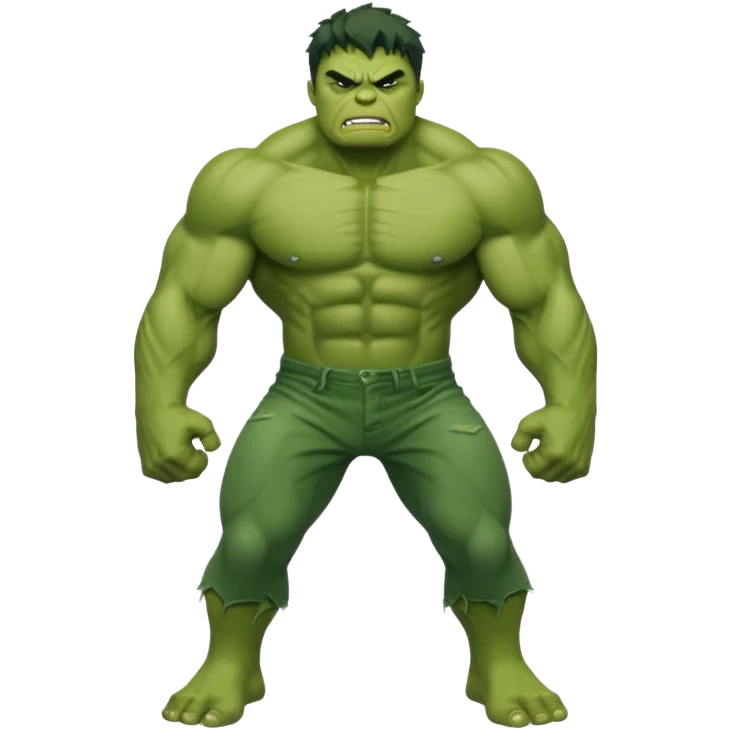 Hulk, muscular green superhero emoji