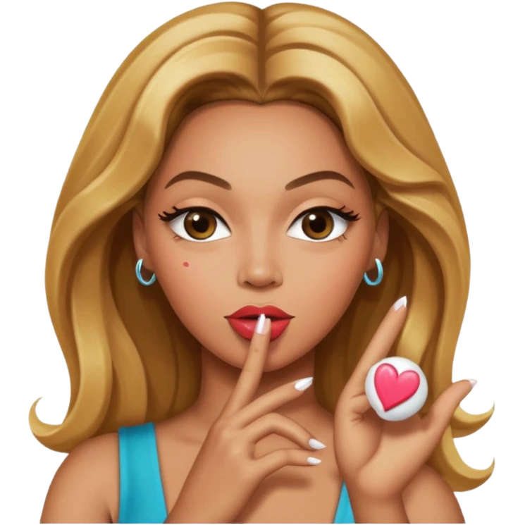 Beyonce blowing a kiss emoji