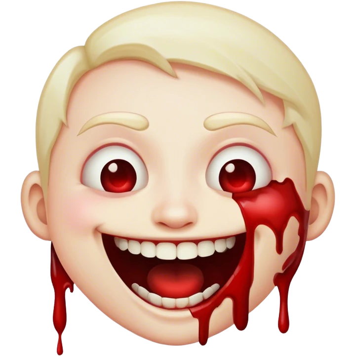 Scary blood laughing emoji emoji