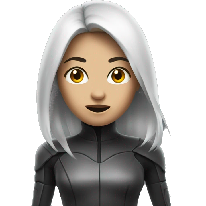 cyber girl spooked emoji