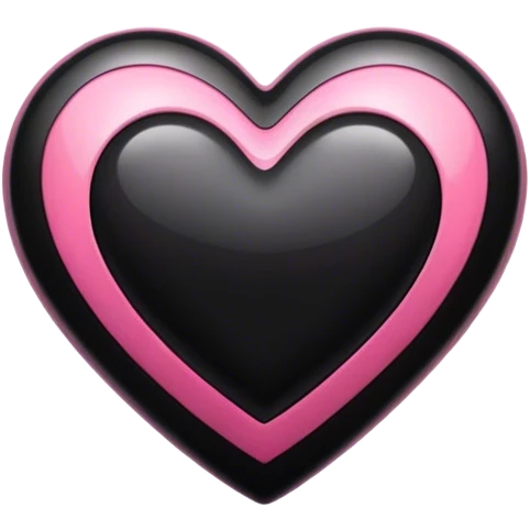 Black and pink heart emoji