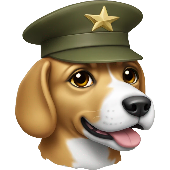 dog with army hat emoji