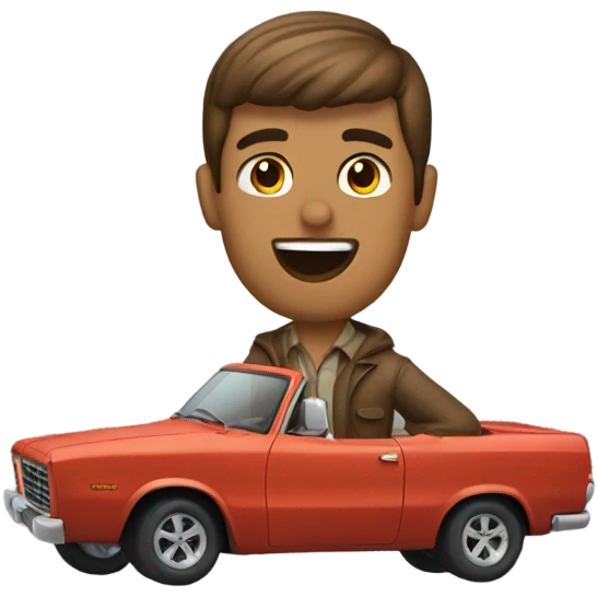 browning guy in car emoji