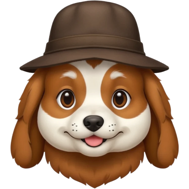 Dog wearing hat emoji