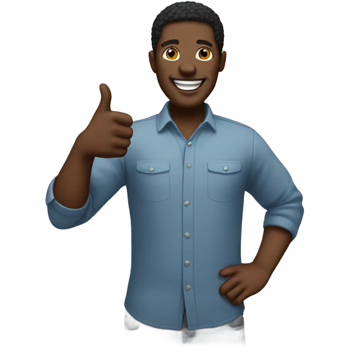 Black man giving thumbs up  emoji
