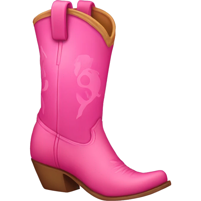 Pink cowgirl boot emoji