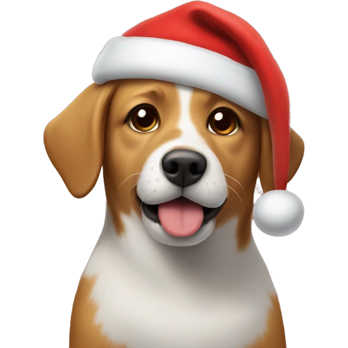 dog with santa hat  emoji