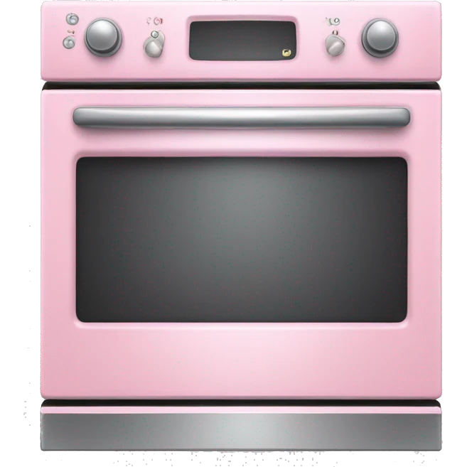 Realistic light pink oven isolated. emoji