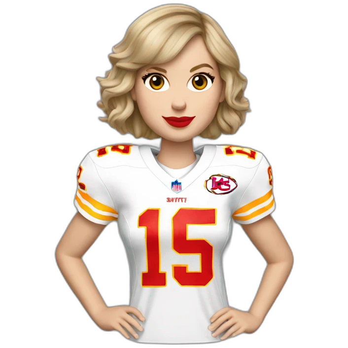 taylor swift in chiefs jersey emoji