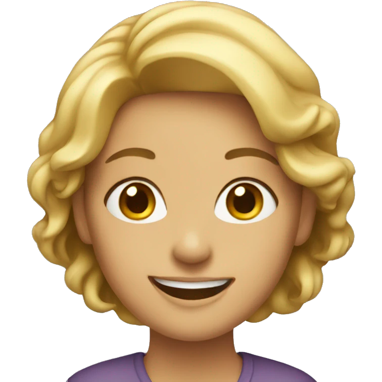 A woman smiling emoji