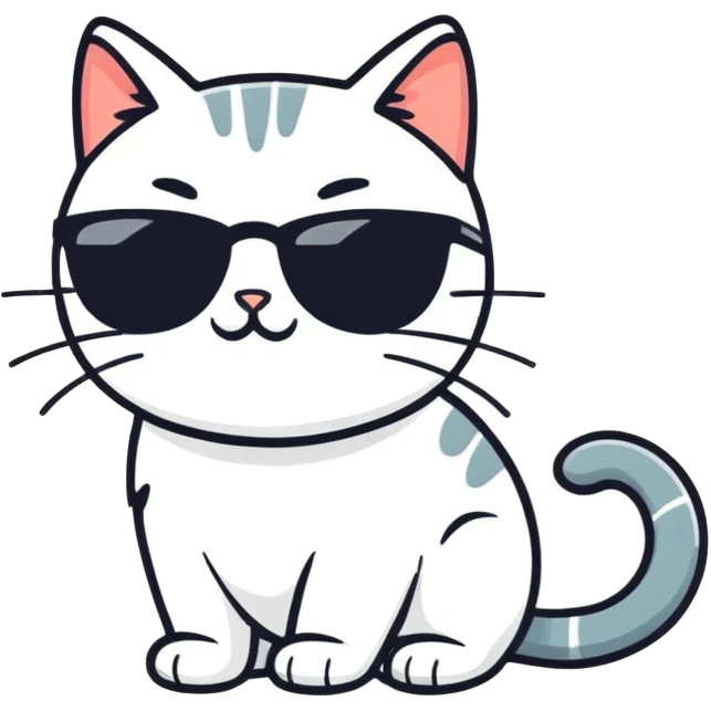 Cat with sunglasses emoji