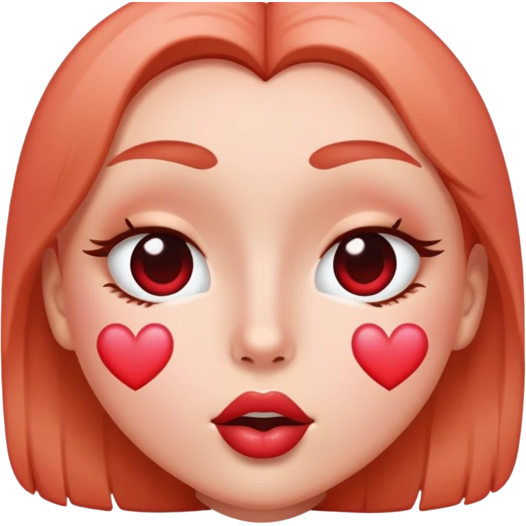face with heart eyes and kiss mark on cheek emoji