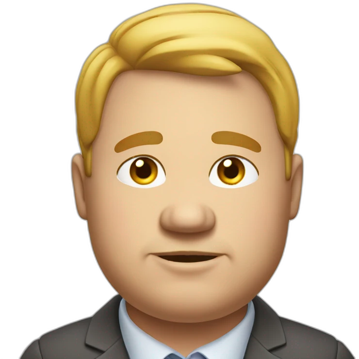 fat guy with a shitty job office emoji