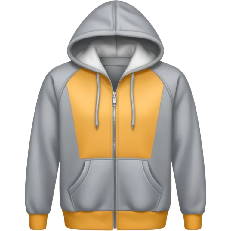 a Hoodie with silver zipper emoji