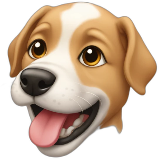 Puppy with word "Nyomi) in mouth emoji