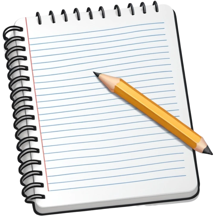 hand drawing a simple line in a notebook emoji