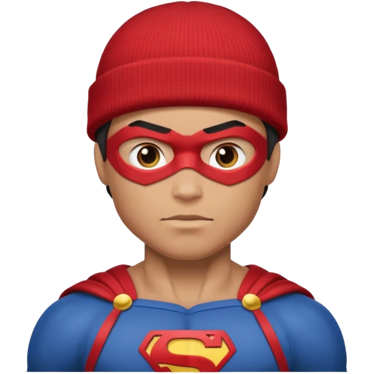 superhero with beanie emoji