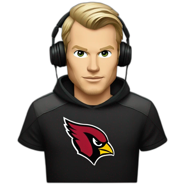 DJ Avicii with a black “Arizona Cardinals NFL shirt” emoji