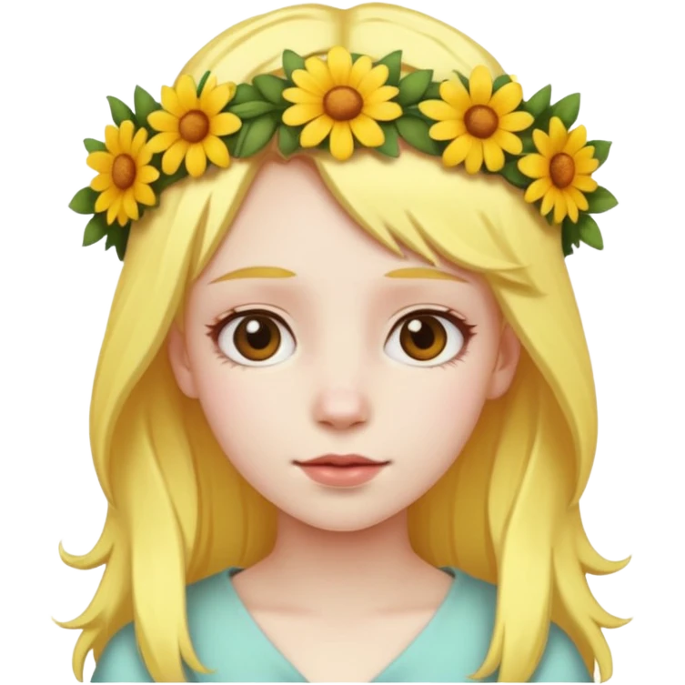 Chica con pelo amarillo emoji