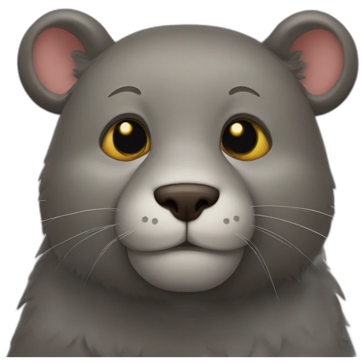 Ours sur souris emoji