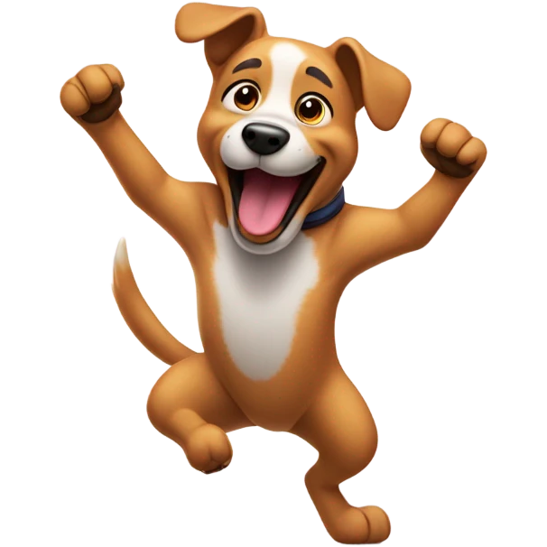 Dog dancing emoji