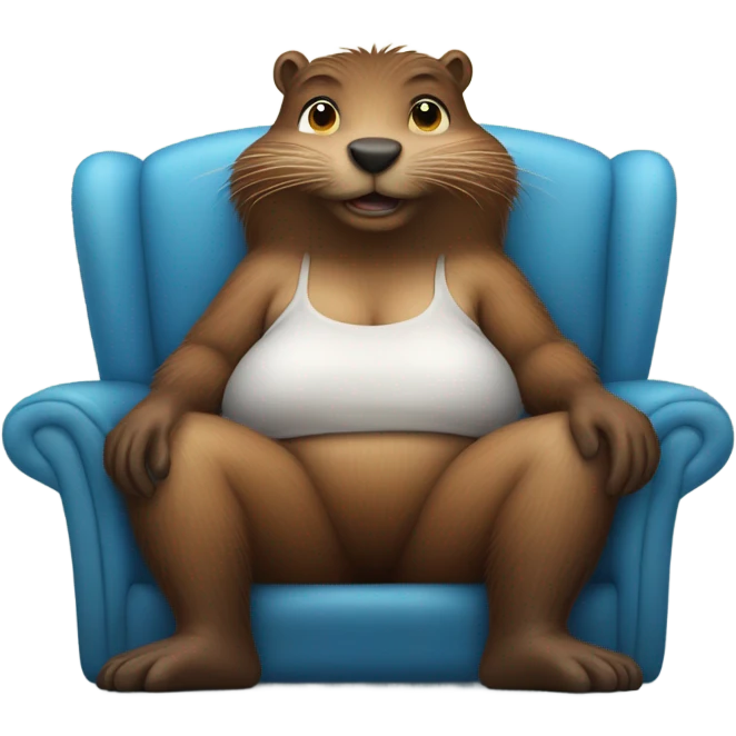 Beaver sitting between Marge Simpson legs emoji