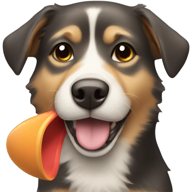 Dog with frisbee emoji