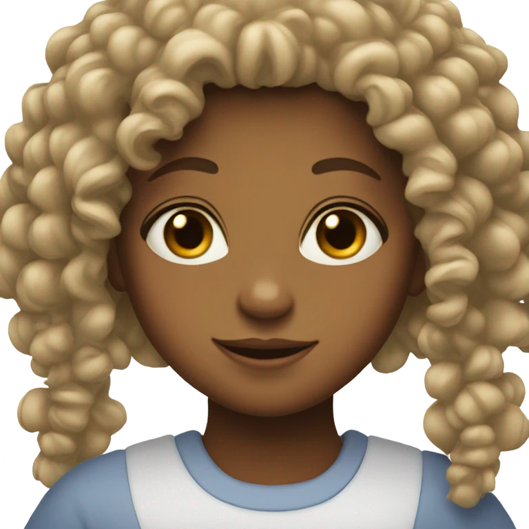 Odonto girl with curl hair  emoji